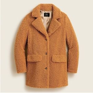 J.Crew Teddy sherpa jacket - golden brown - size small NWT